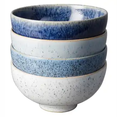 Premium Bols à Riz Denby Studio Blue Mixed 480 ml (Lot de 4)